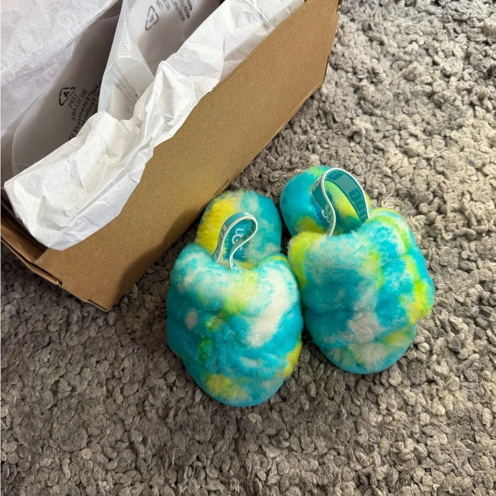 UGG Turquoise and Lime Baby Booties